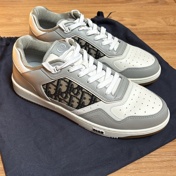 Dior B27 Uptown Low-Top Sneaker Gray and White - Picture 2 of 12